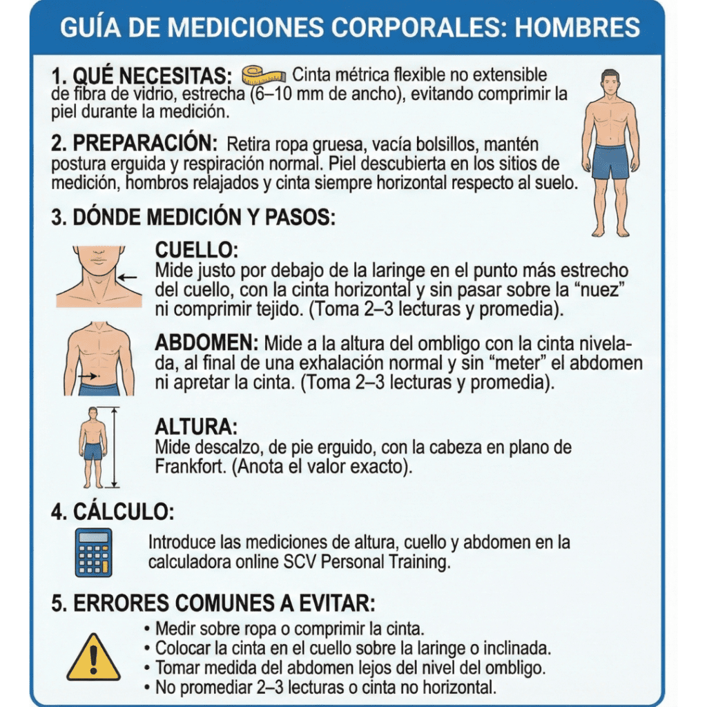 Instrucciones medicion hombre